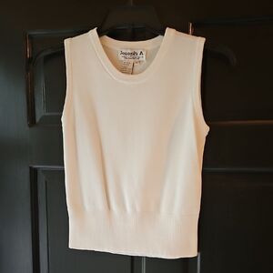 Joseph A Cream Sleeveless Knit Top